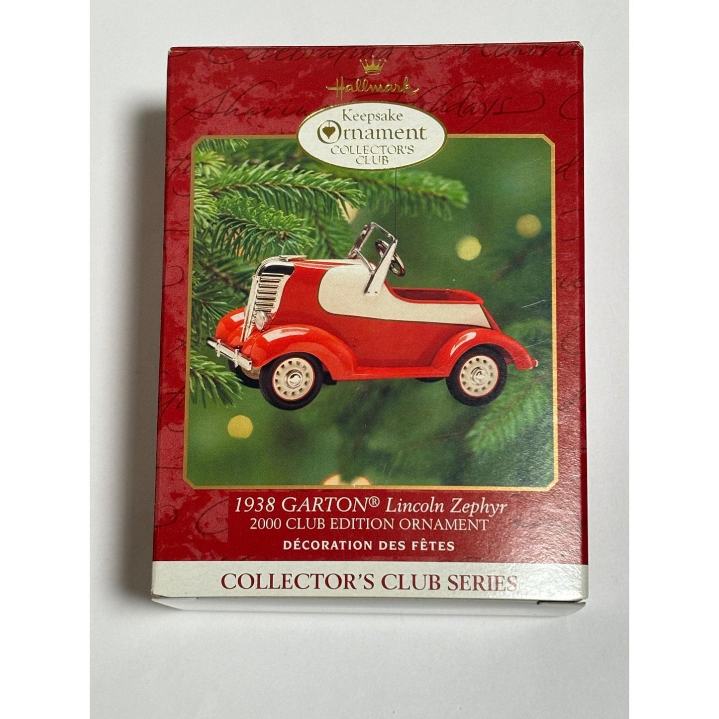 2000 Hallmark Club Edition Series Ornament DieCast 1938 Garton Lincoln Zephyr