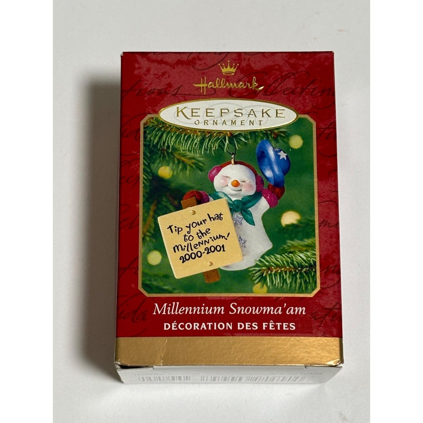 Hallmark 'Millennium Snowma'am' Dated 2000 Ornament With Box