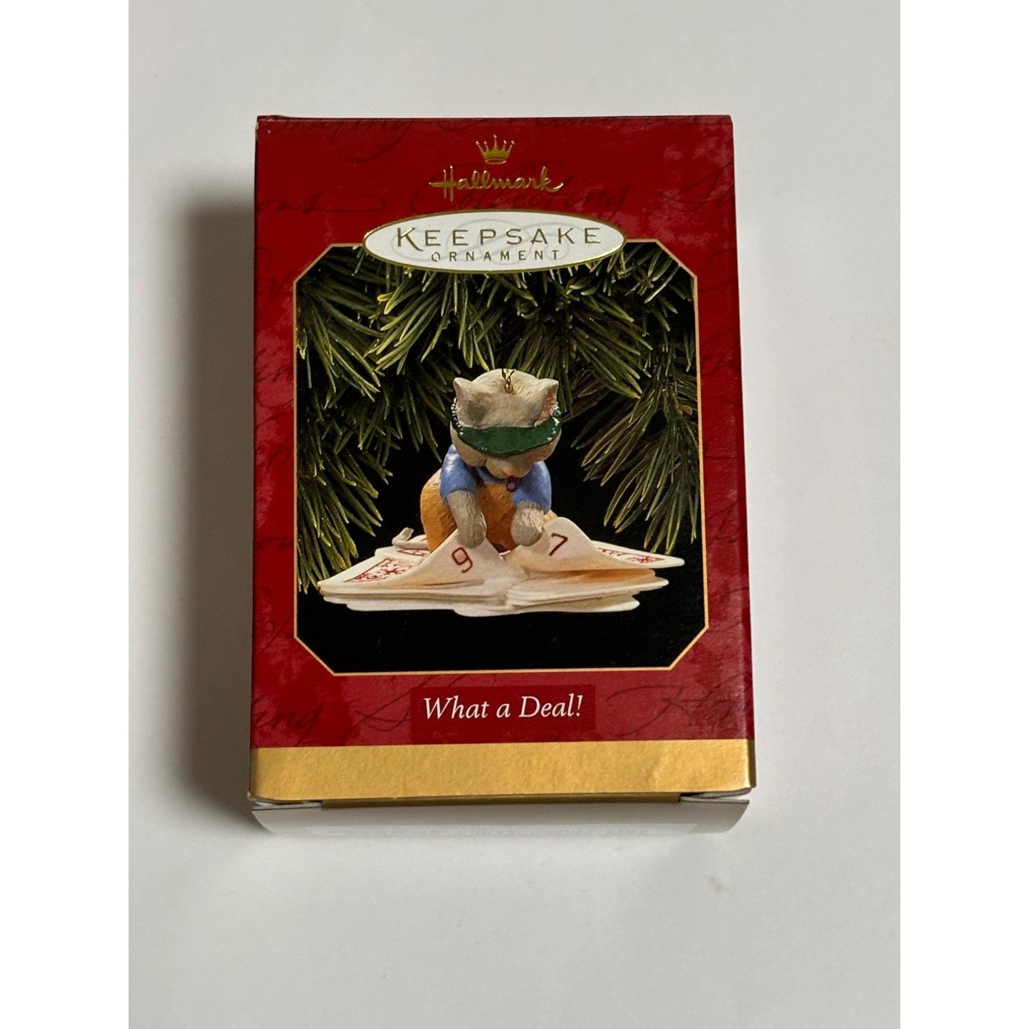 Vtg Hallmark Keepsake Christmas Ornament "What a Deal" Mouse Cards Poker 1997