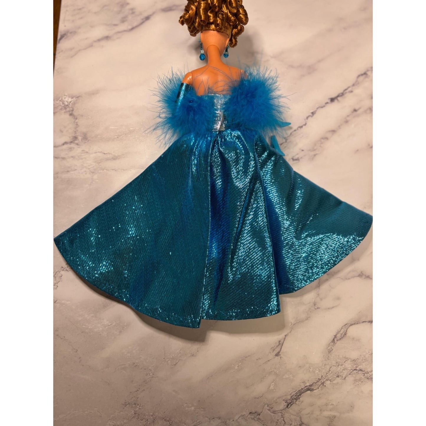OOAK Barbie By Bruce A Nygren Custom Gown Hairdo Artist Designer Doll Blue