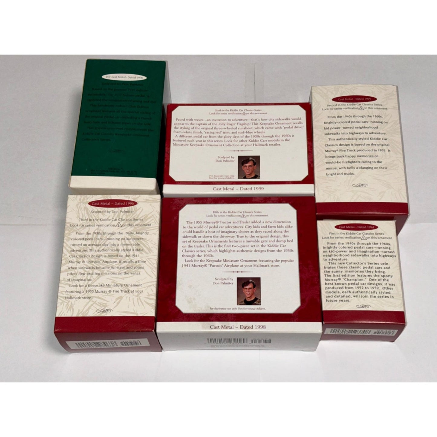 Lot of 6 Hallmark Christmas Murray Ornaments