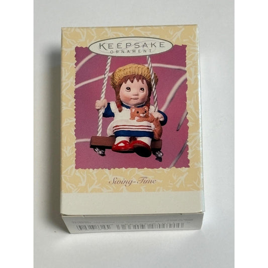 Hallmark Keepsake Ornament 1997 Spring Collection Swing-Time Little Girl Swing