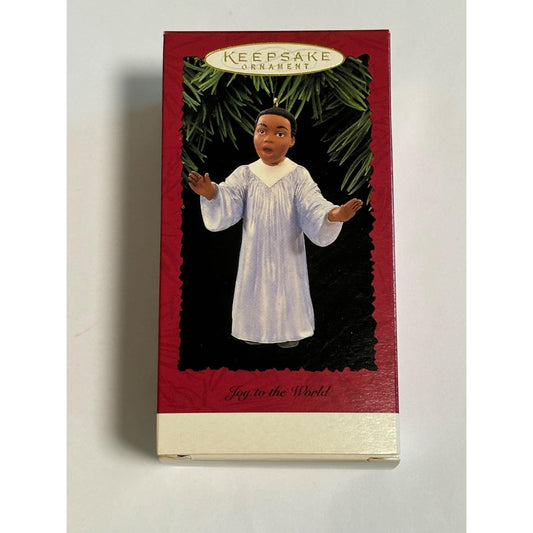 Hallmark 1995 Vintage Keepsake Joy To The World Choir Boy Singer Ornament