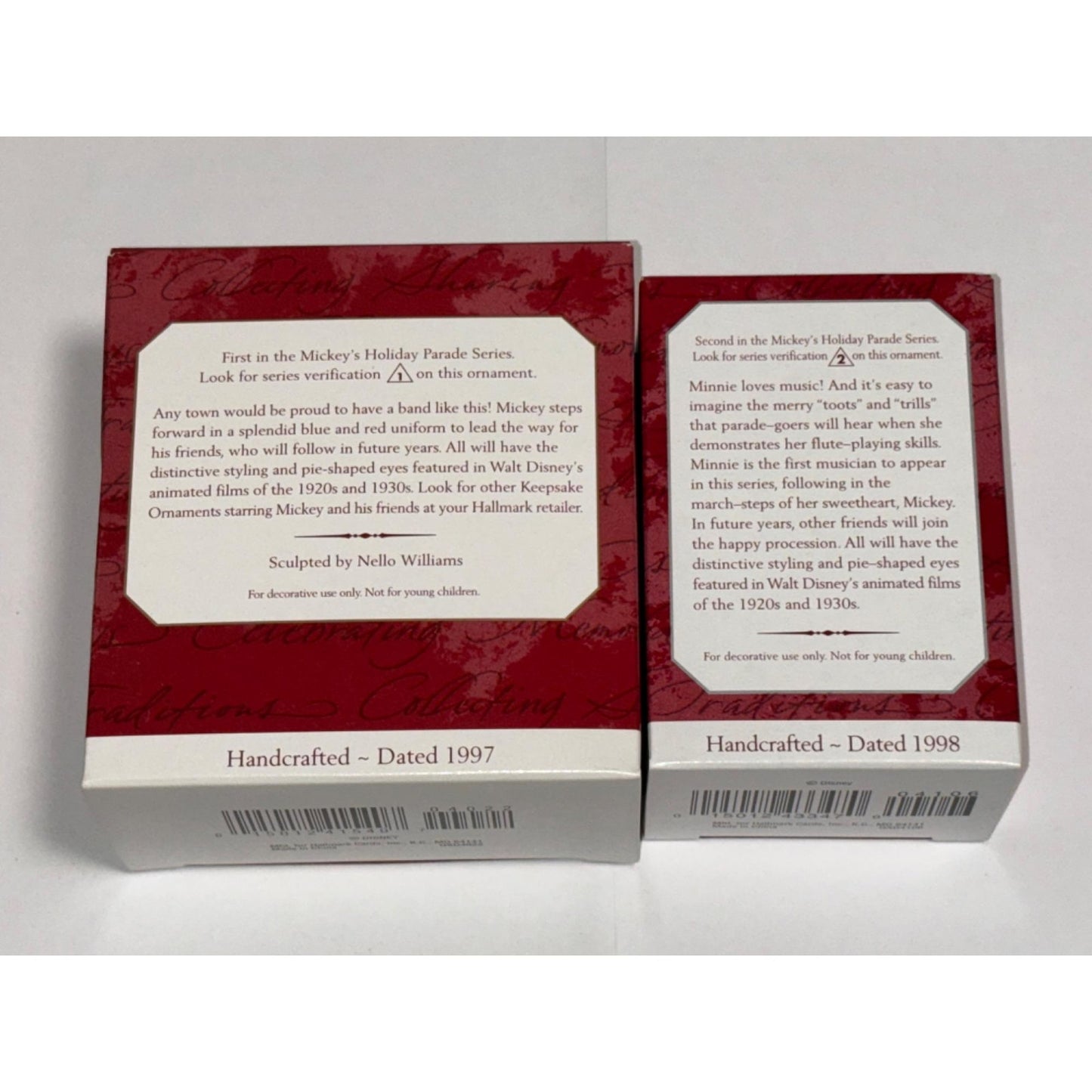 Lot of 2 Hallmark Disney Ornaments Mickey’s Holiday Parade