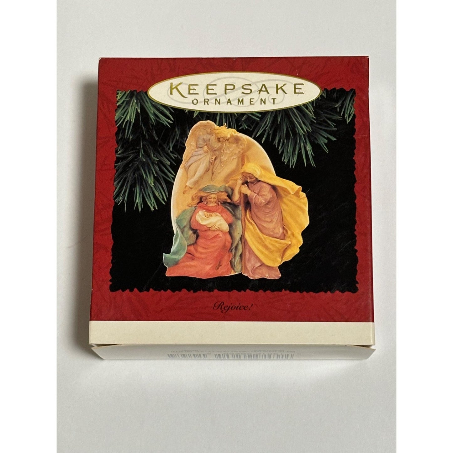 Hallmark Keepsake Christmas Ornament 1995 Rejoice Nativity Angel Baby Jesus