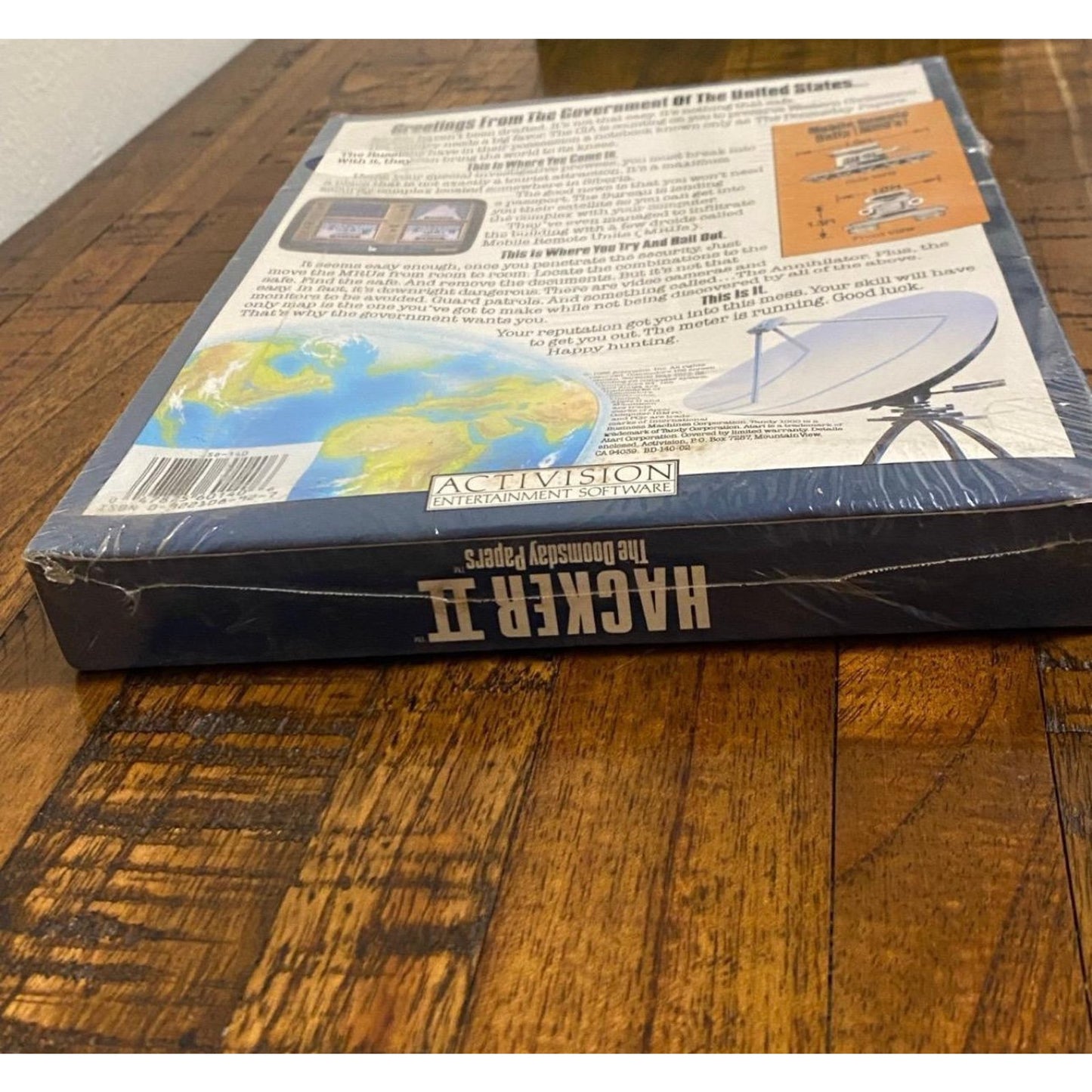 New Sealed Hacker II The Doomsday Papers Activision 1986 C64 Commodore 64/128