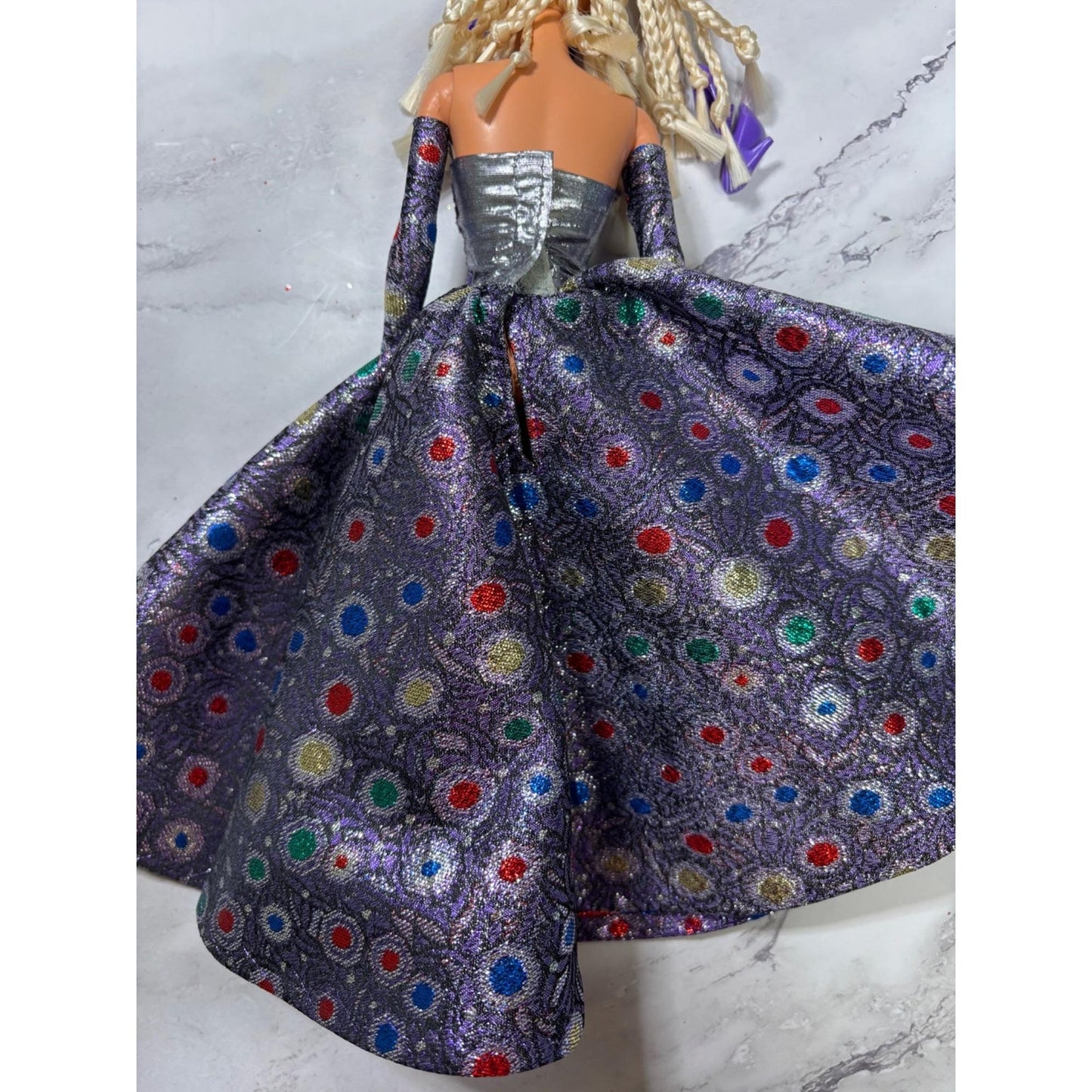 OOAK Barbie By Bruce A Nygren Custom Gown Hairdo Artist Designer Doll purple