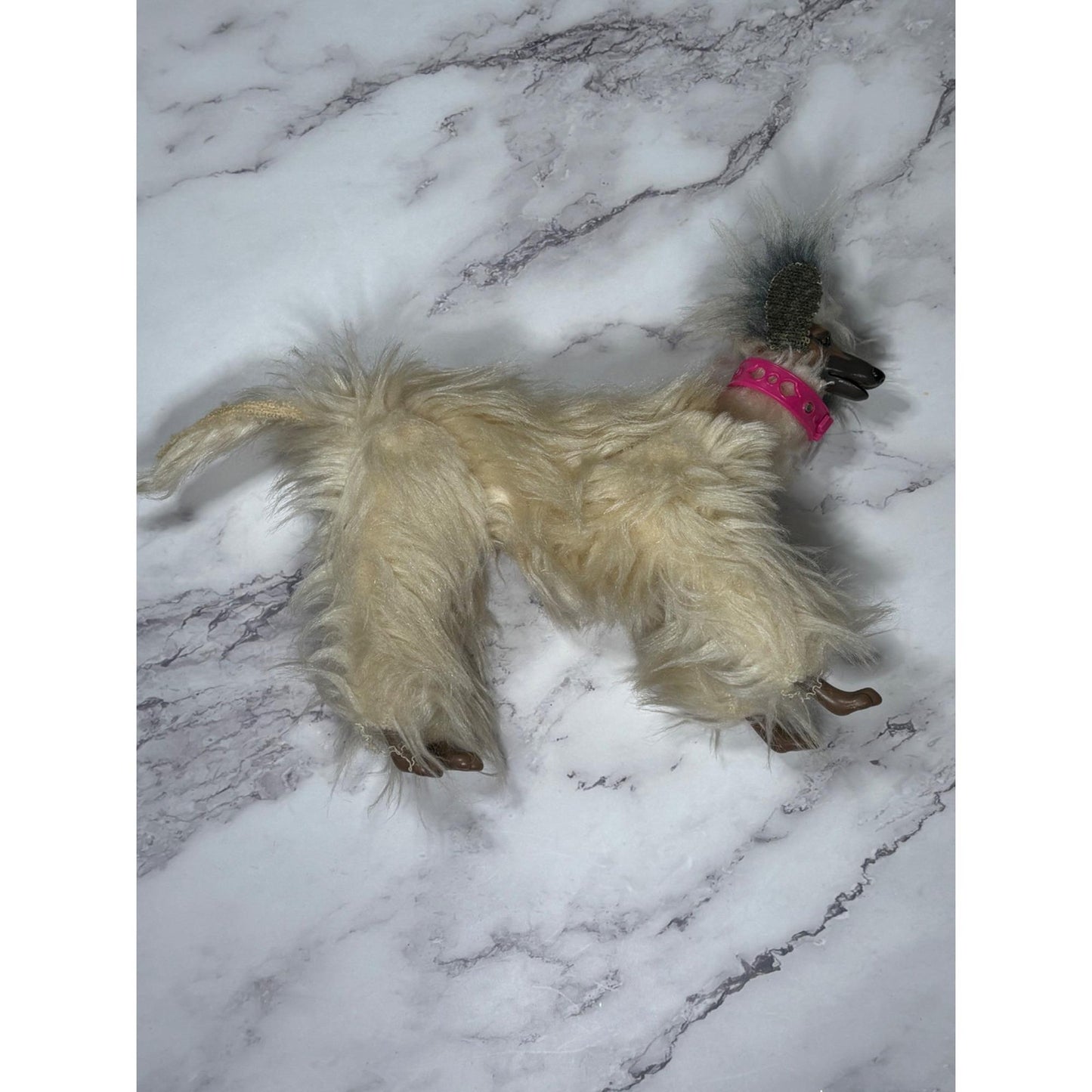 Barbie Beauty Dog Afghan Hound Poseable Figure Mattel 1981 Tan/Brown long hair