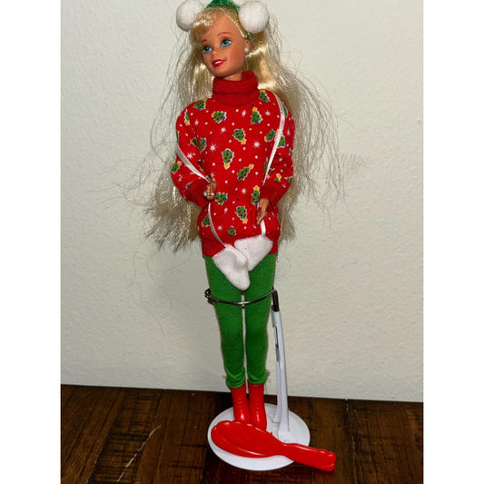 Complete 90s Vintage Barbie - 1995 Caroling Fun Barbie Winter Outfit #13966