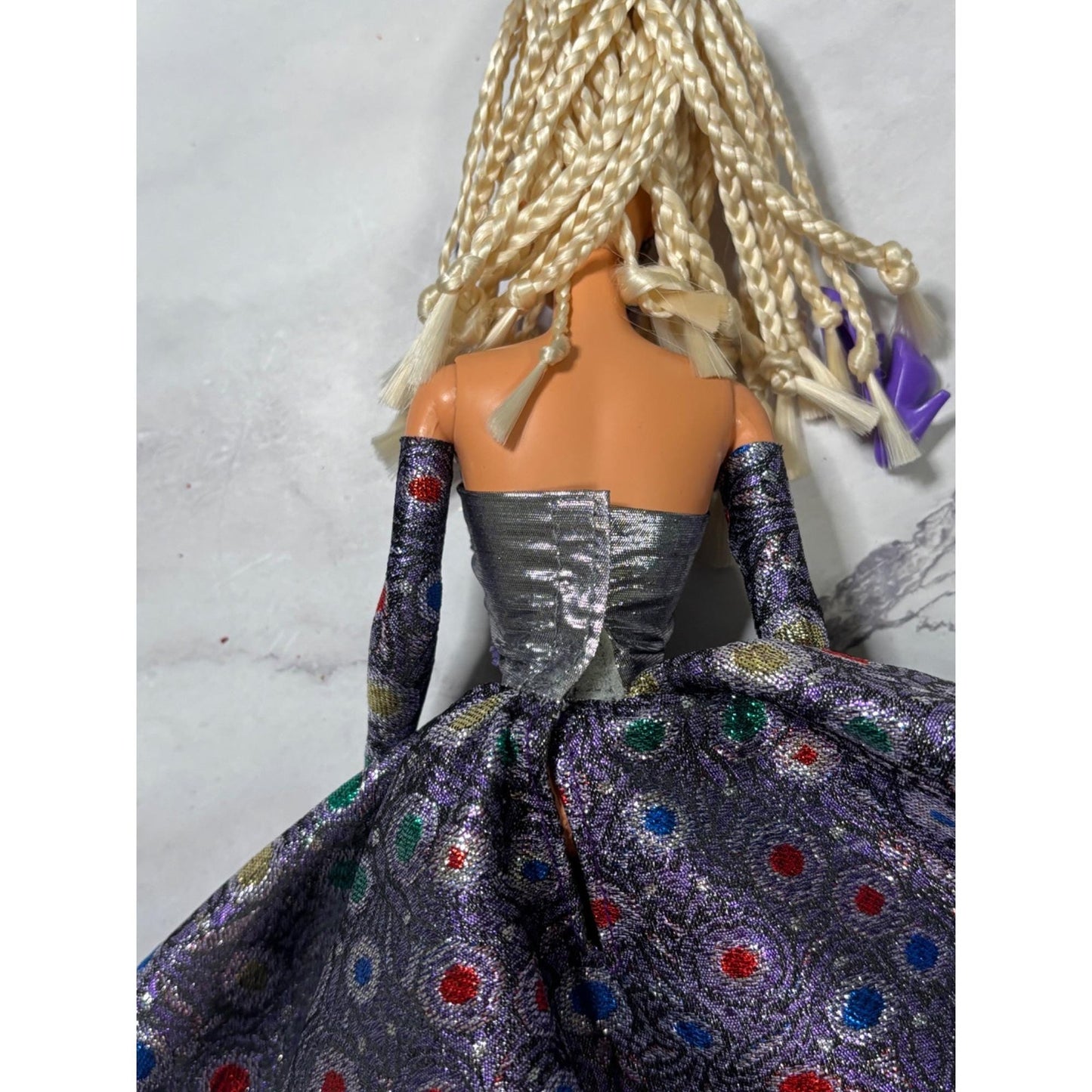 OOAK Barbie By Bruce A Nygren Custom Gown Hairdo Artist Designer Doll purple