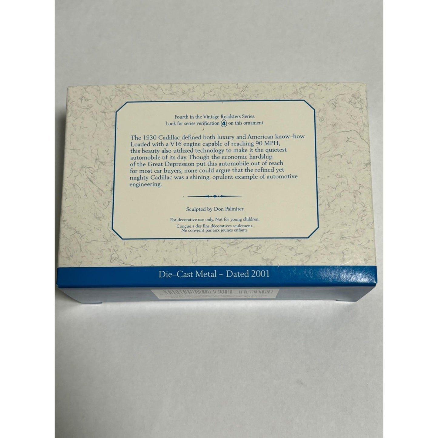 2001 Hallmark Ornament ~ 1930 Cadillac ~ #4 in Series Vintage Roadster Car NEW