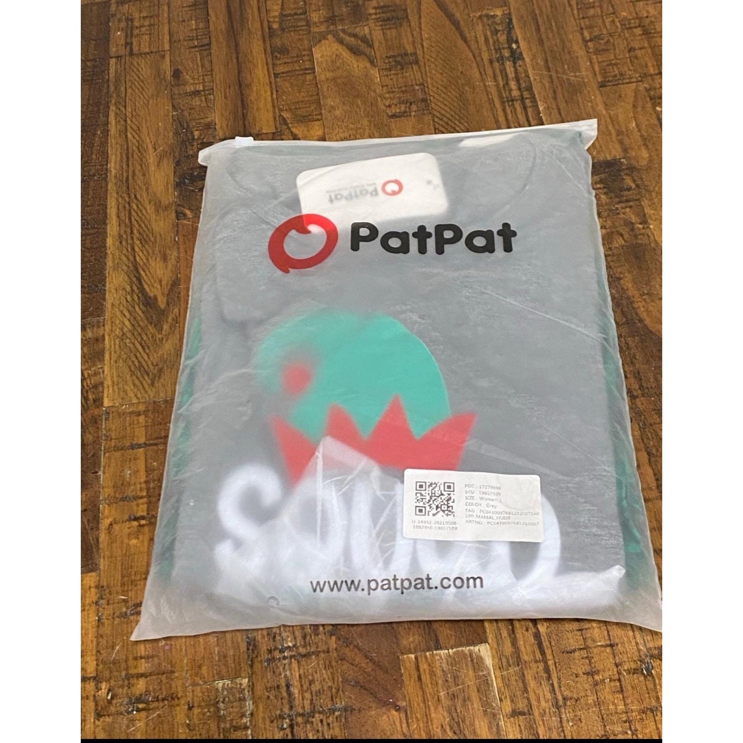 Pat Pat Christmas Pajama Set Womens Large L Gray Green Plaid Elf Squad NEW Squad