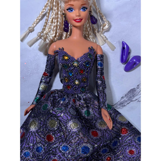 OOAK Barbie By Bruce A Nygren Custom Gown Hairdo Artist Designer Doll purple