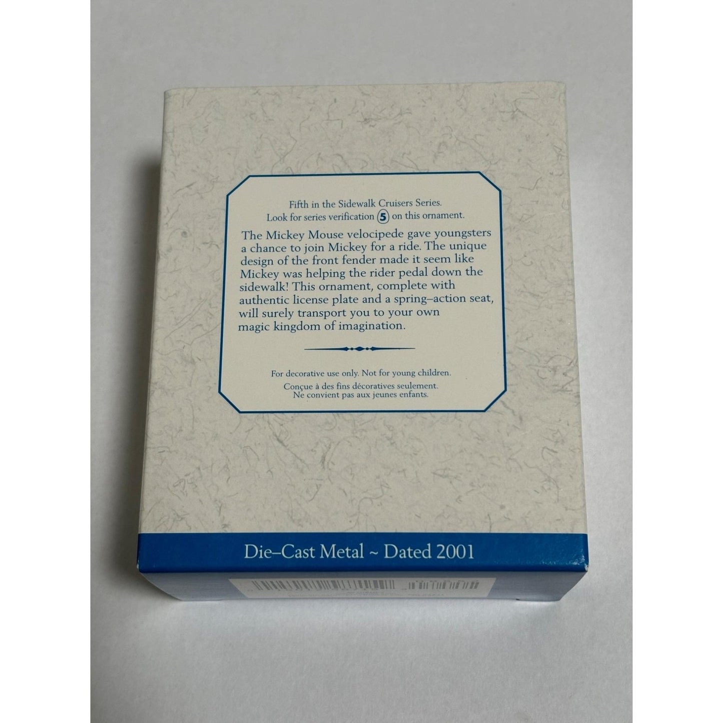 NEW 2001 Hallmark Ornaments 1934 Mickey Mouse Velocipede #5 In Series