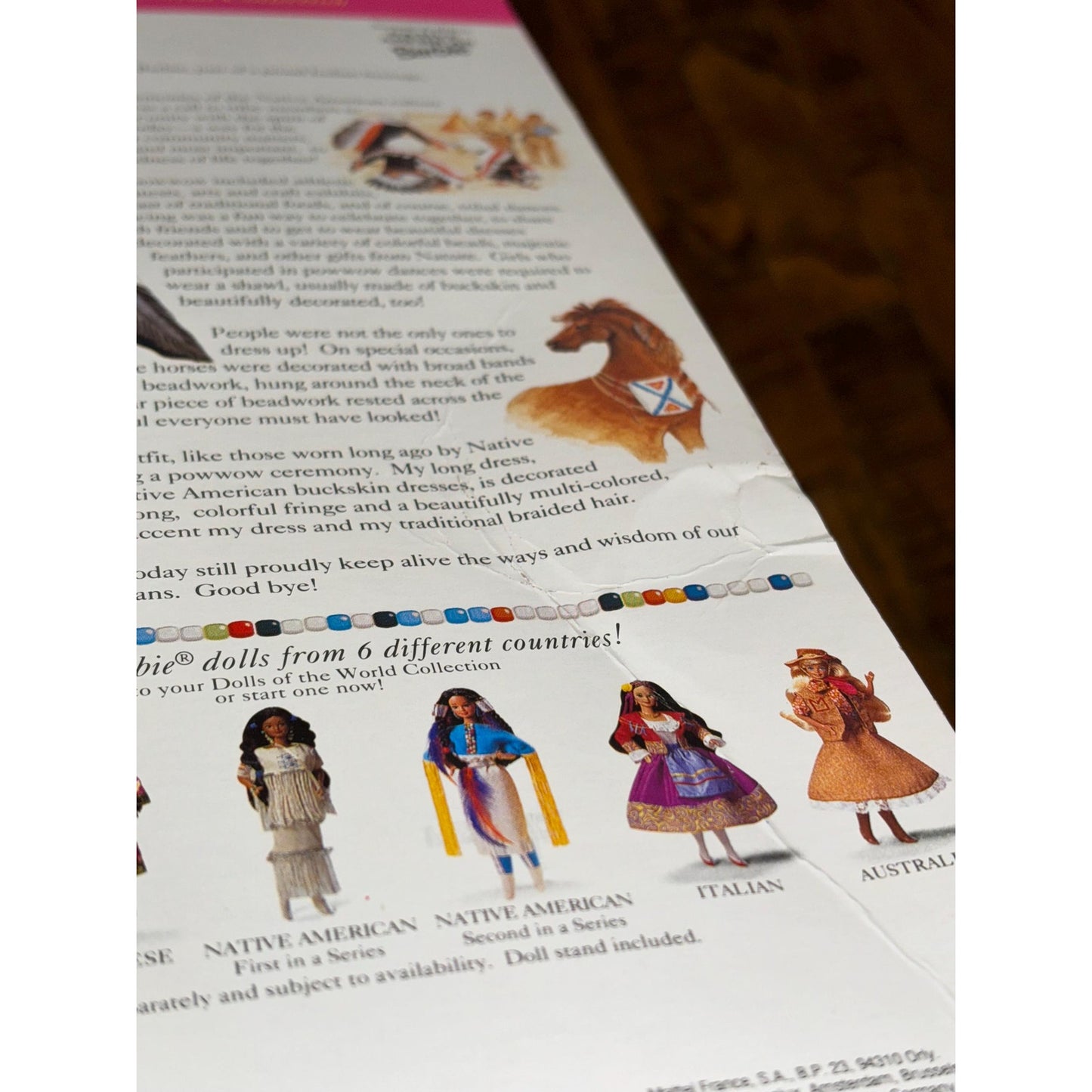 1993 Native American Barbie Doll 11609 Dolls Of The World Second Edition Mattel