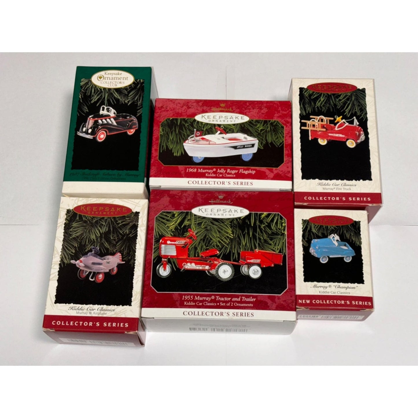 Lot of 6 Hallmark Christmas Murray Ornaments