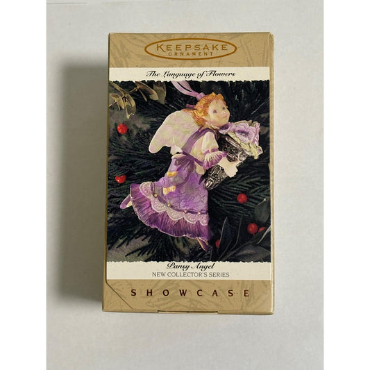 Hallmark Christmas Ornament Pansy Angel Language of Flowers 1996