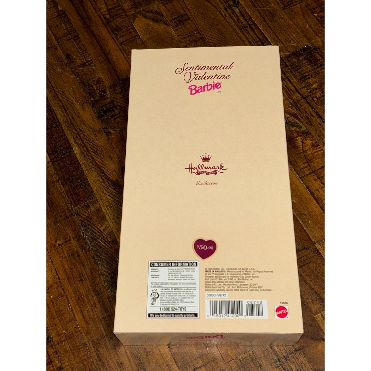 Vintage Sentimental Valentine Barbie Hallmark Special Edition 1996 Mattel #16536