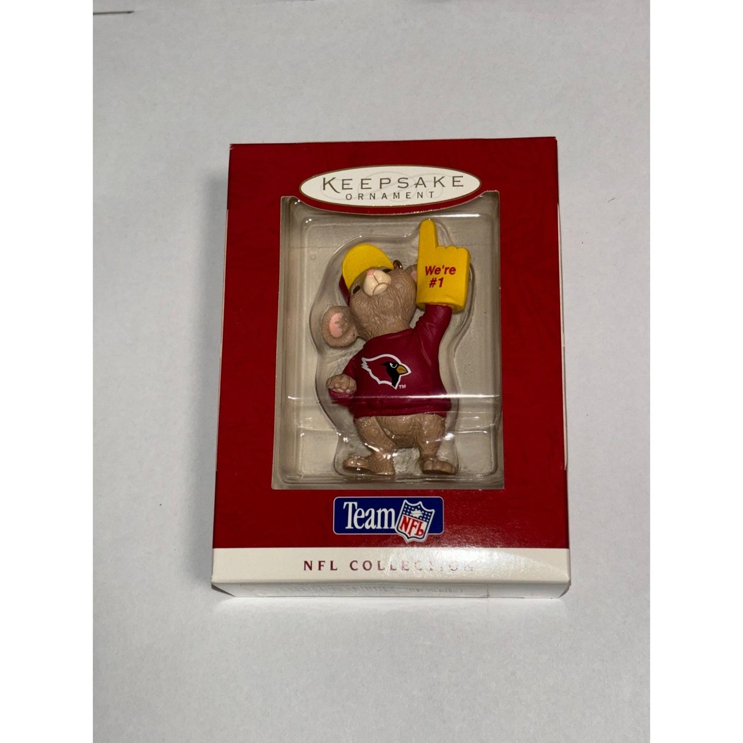 Arizona Cardinals 1996 Hallmark NFL Football Collection Ornament Mouse Fan #1