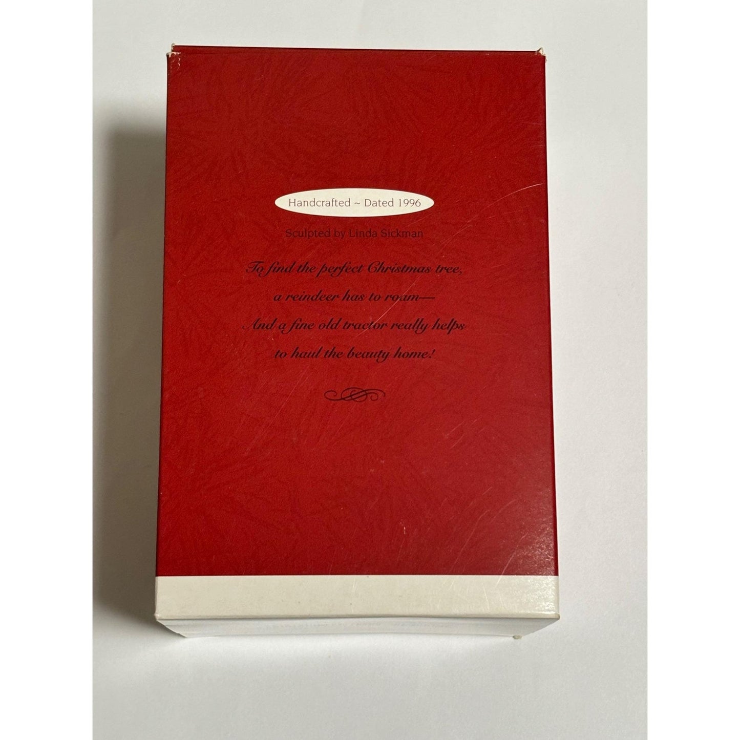 Hallmark Christmas Ornament 1996 Holiday Haul Reindeer Green Tractor