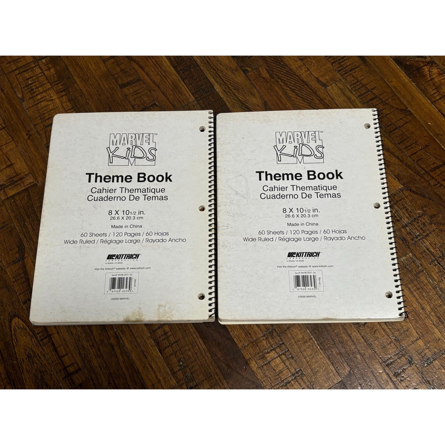 Lot of 2 Vintage Spiderman Notebook Bundle 2000 Marvel