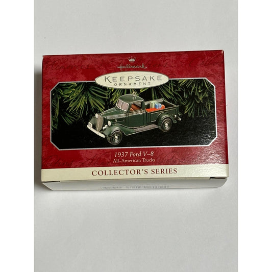 Hallmark Keepsake Ornament 1937 Ford V-8 All-American Truck Series #4 1998