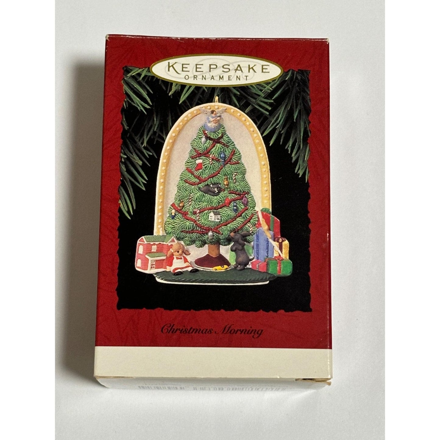 Vintage 1995 Hallmark Christmas Morning Tree Christmas Ornament