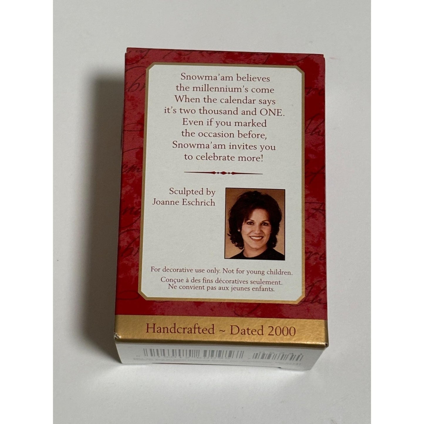 Hallmark 'Millennium Snowma'am' Dated 2000 Ornament With Box