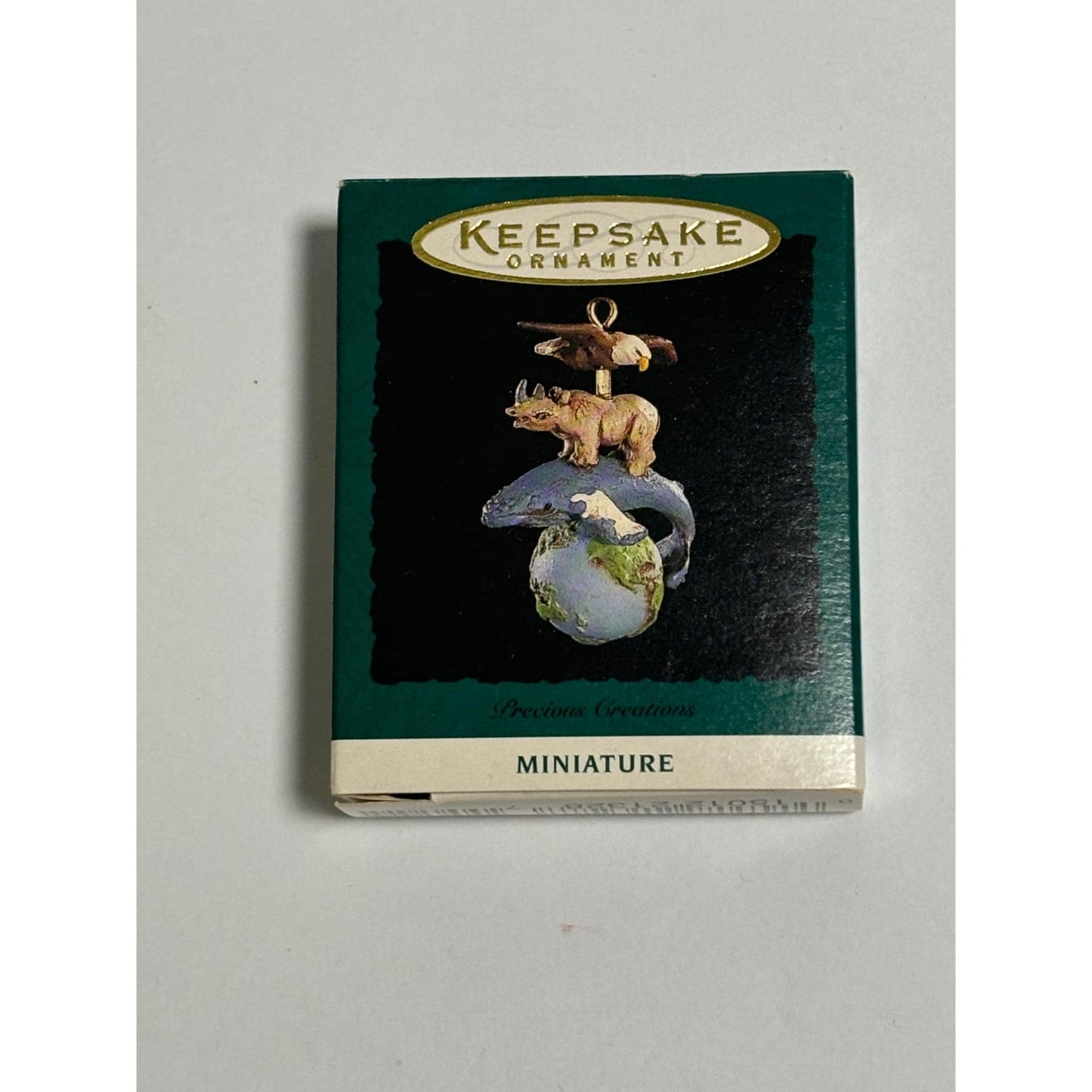 1995 Hallmark Keepsake Ornament Miniature "PRECIOUS CREATIONS" Whale Rhino Eagle