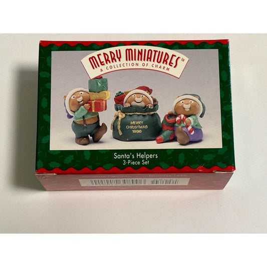 SANTA'S HELPERS Woodchucks 1996 Hallmark Merry Miniatures Christmas