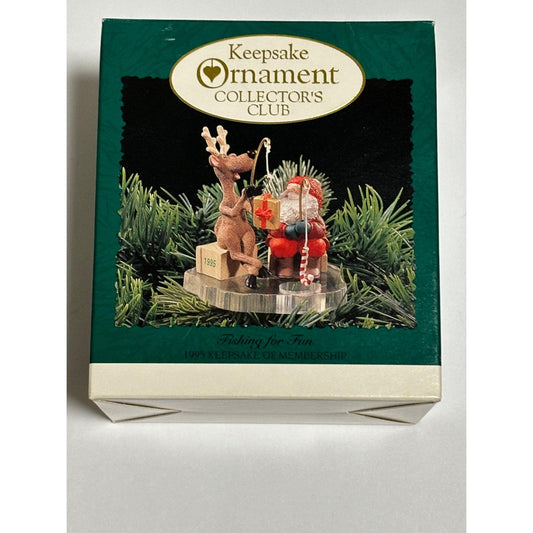 1995 Hallmark Keepsake Ornament Collector's Club Fishing For Fun Membership