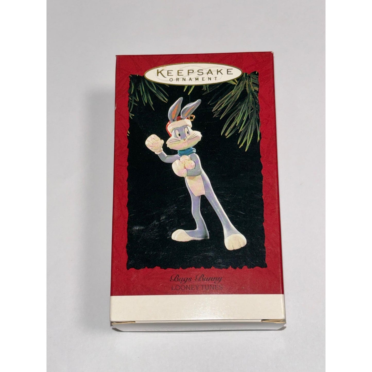 NEW Hallmark Ornament 1995 Bugs Bunny Looney Tunes Throwing Snowballs Christmas