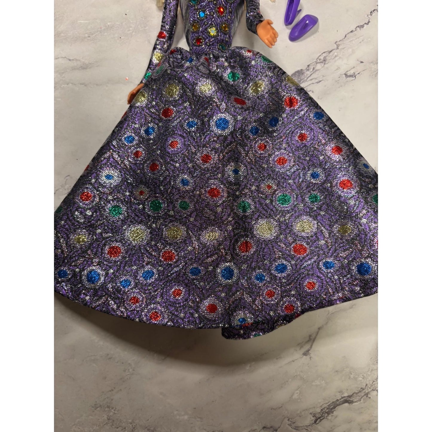 OOAK Barbie By Bruce A Nygren Custom Gown Hairdo Artist Designer Doll purple