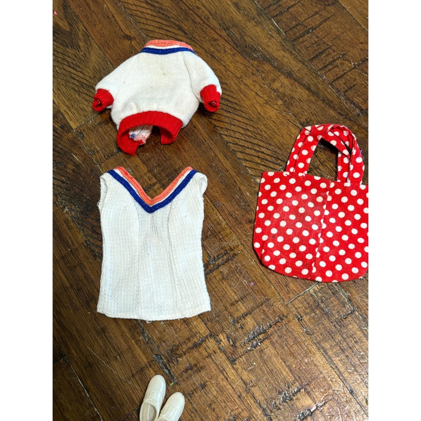 Mattel Ken #7837 Barbie #7842 Get Ups N Go Tennis Partial Items 1974 Clothes