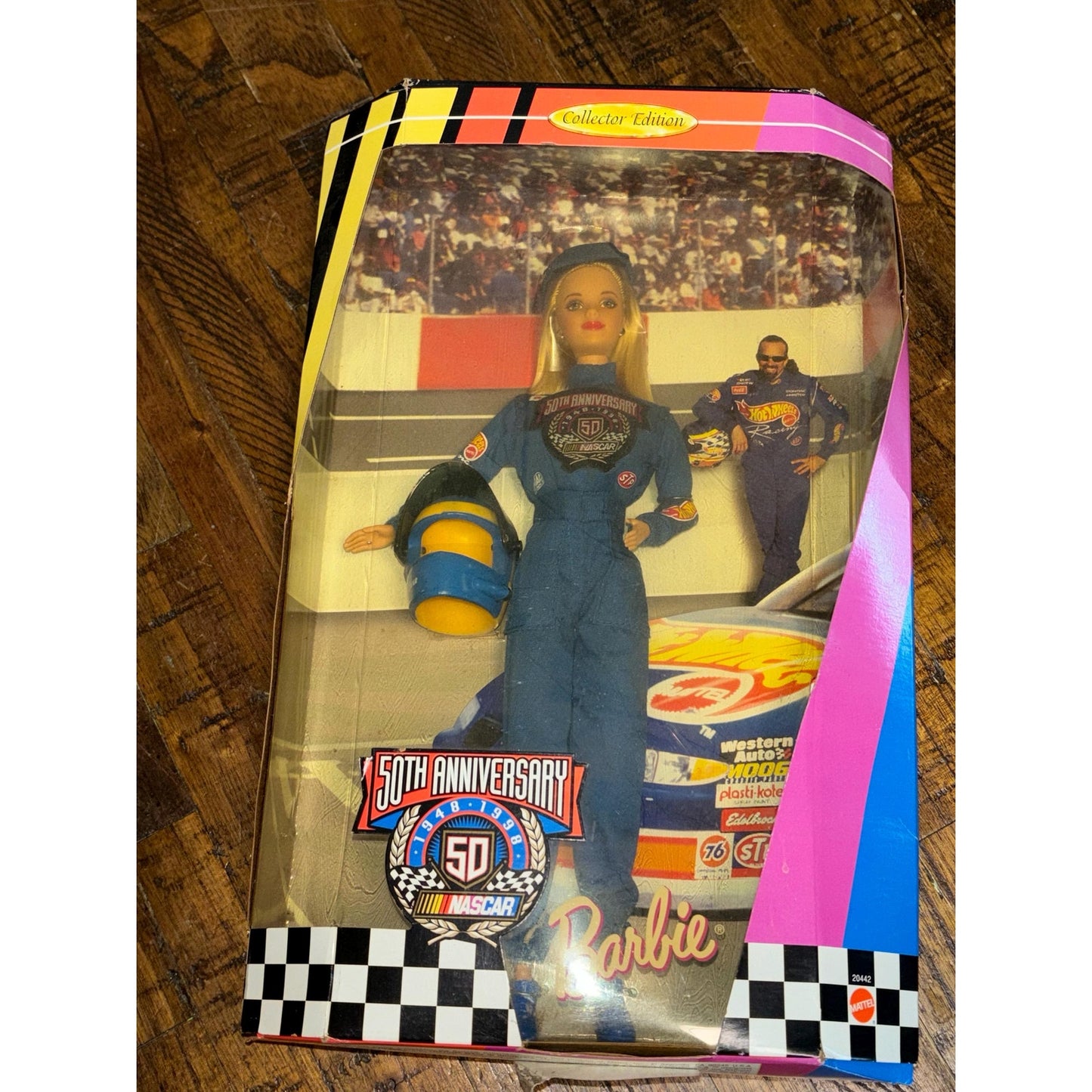 Lot of 2 NASCAR Barbie Dolls 50th anniversary 20442 & McDonald’s 22954