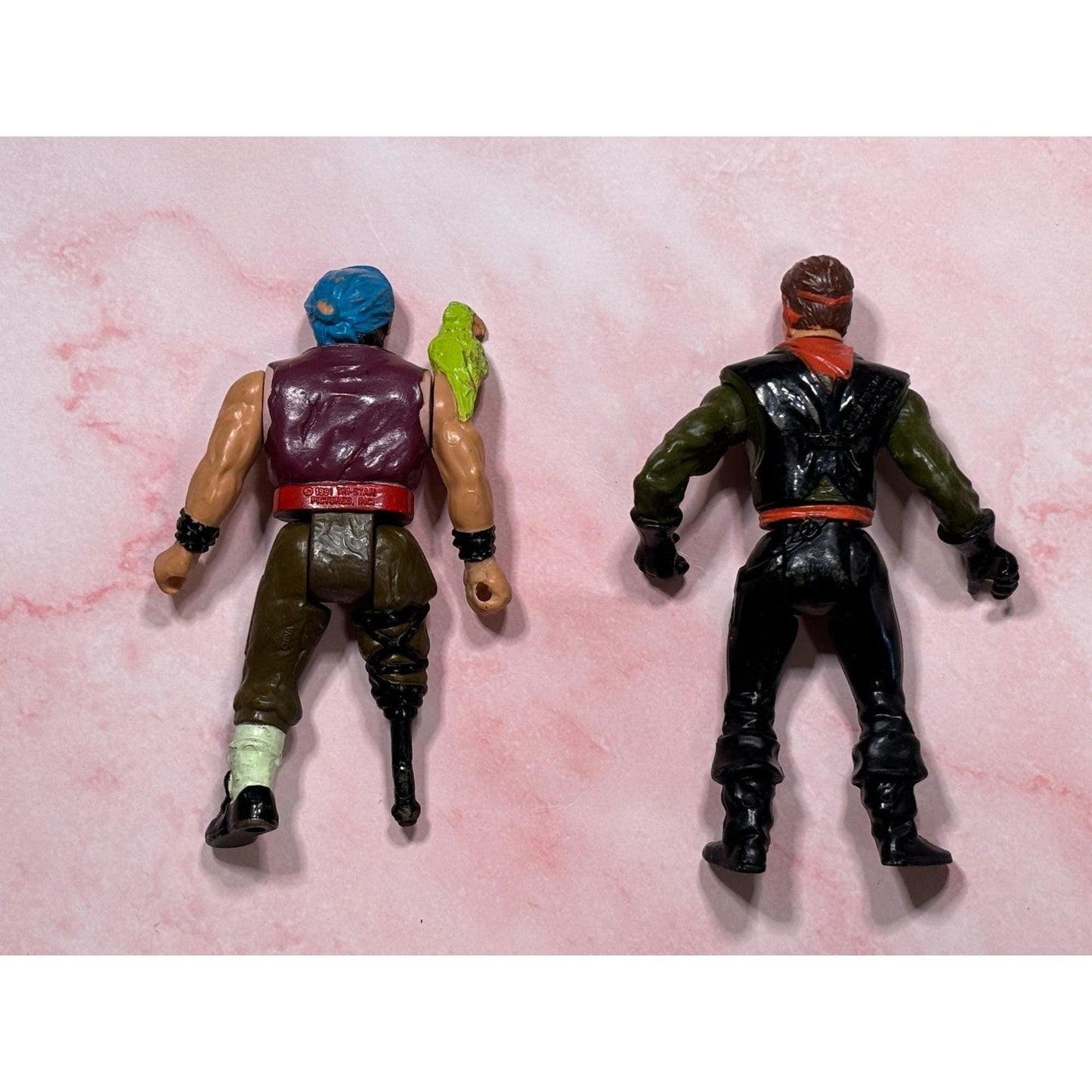Lot 2 Hook Peter Pan Swashbuckling & Bill Jukes 4in\ Action Figure Mattel 1991
