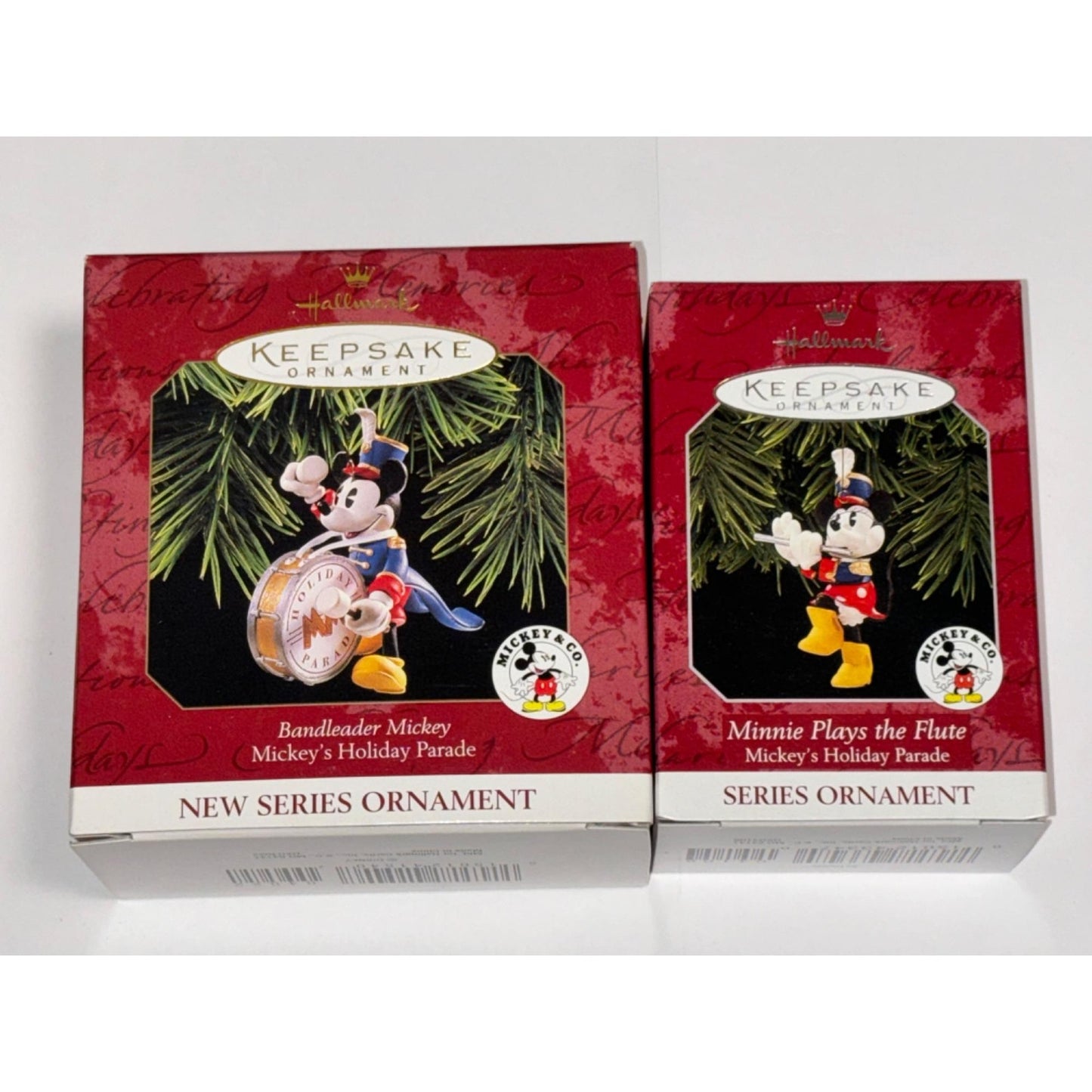 Lot of 2 Hallmark Disney Ornaments Mickey’s Holiday Parade