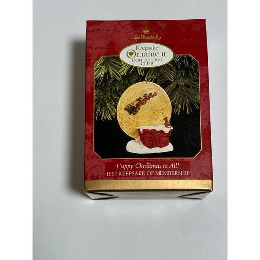 Hallmark Keepsake Ornament Happy Christmas to All! 1997 Membership Club Ornament