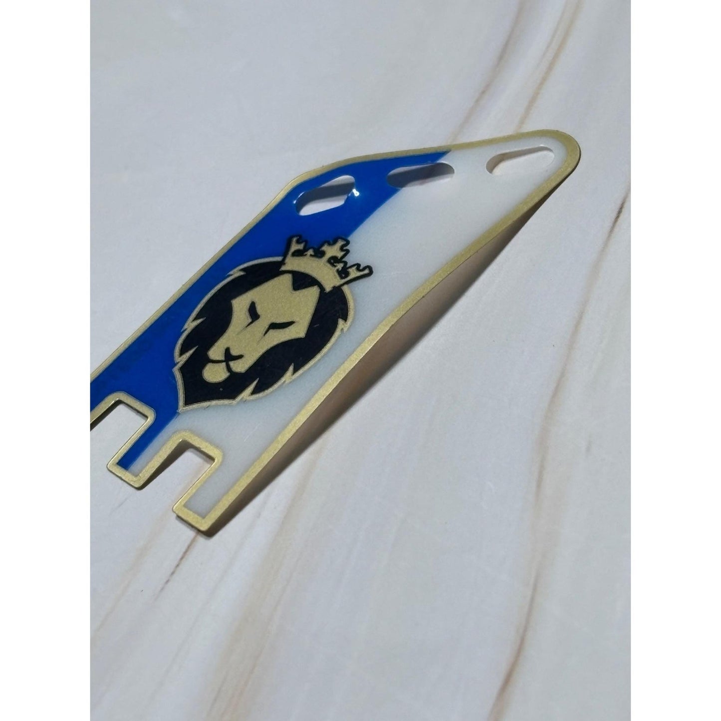 1x Lego Plastic Flag B-Ware Used Blue White Lion Crown 14530A 70404PLS01A