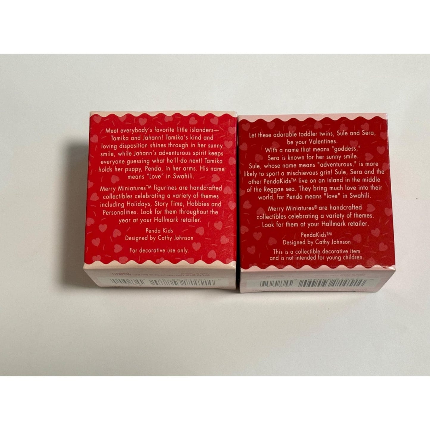 Lot of 2 Hallmark Ornaments Merry Miniatures Penda Kids Of Charm 1995 1996