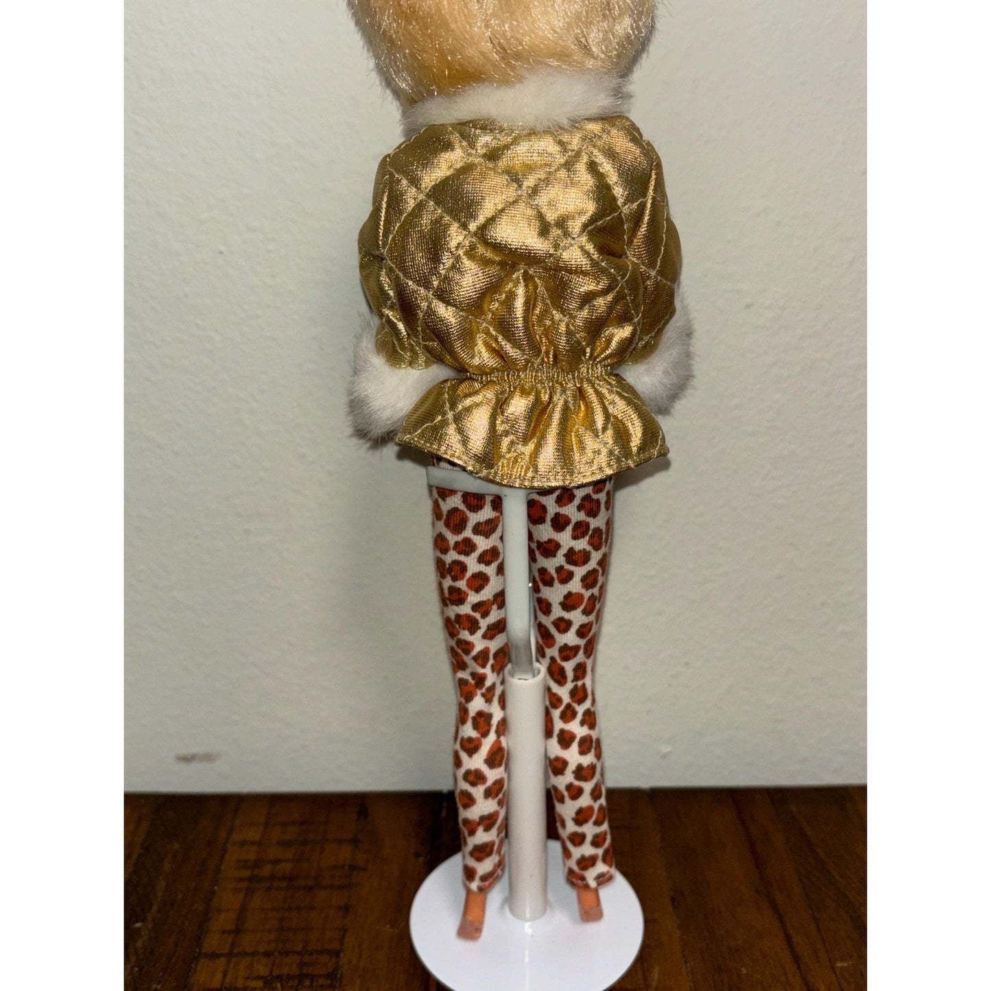 Mattel 1995 Barbie Fashion Avenue Gold Coat Leopard Tights 14299-14980