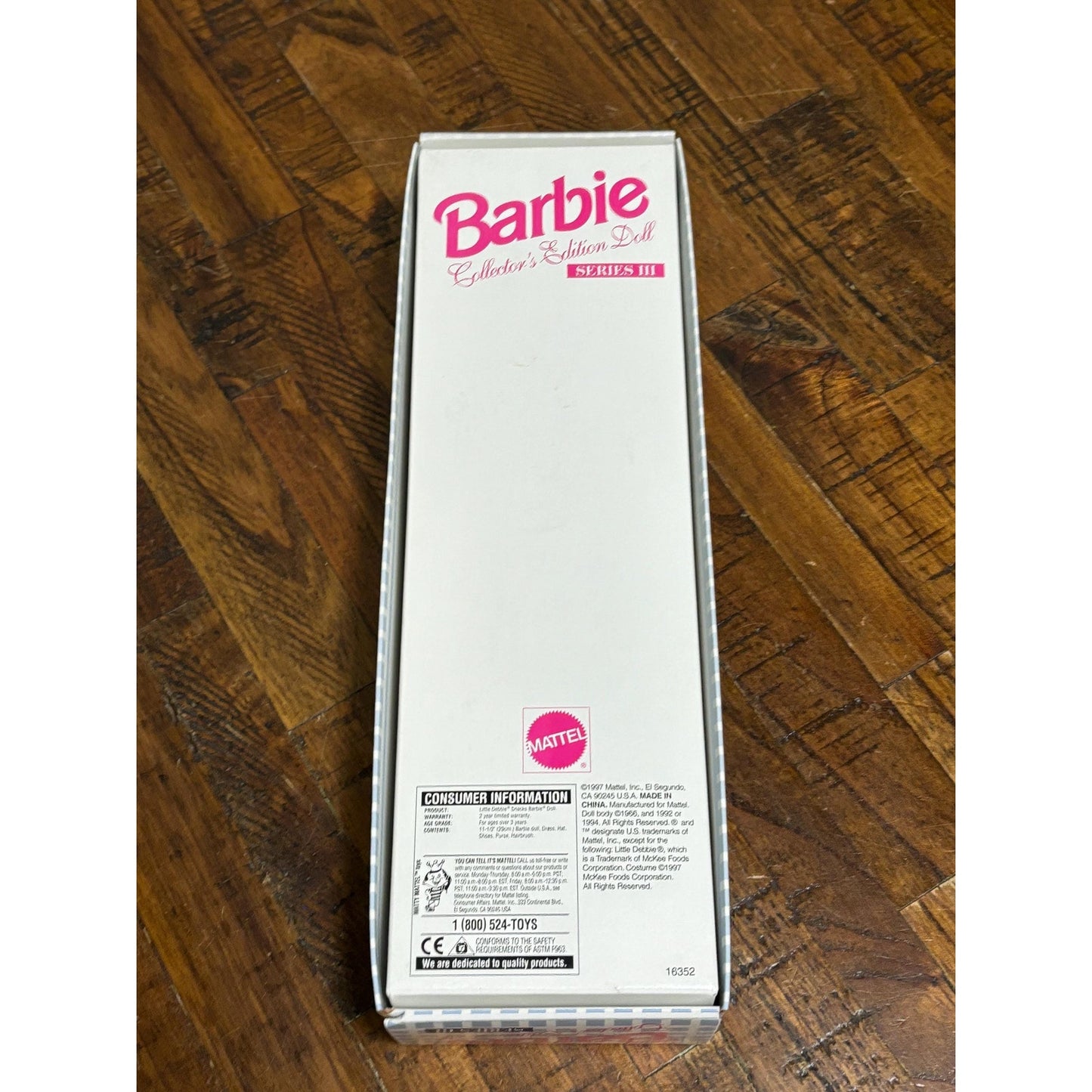 1997 Mattle Little Debbie Snack Barbie Doll Series 3 III #16352 New