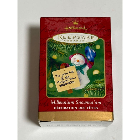Hallmark 'Millennium Snowma'am' Dated 2000 Ornament With Box