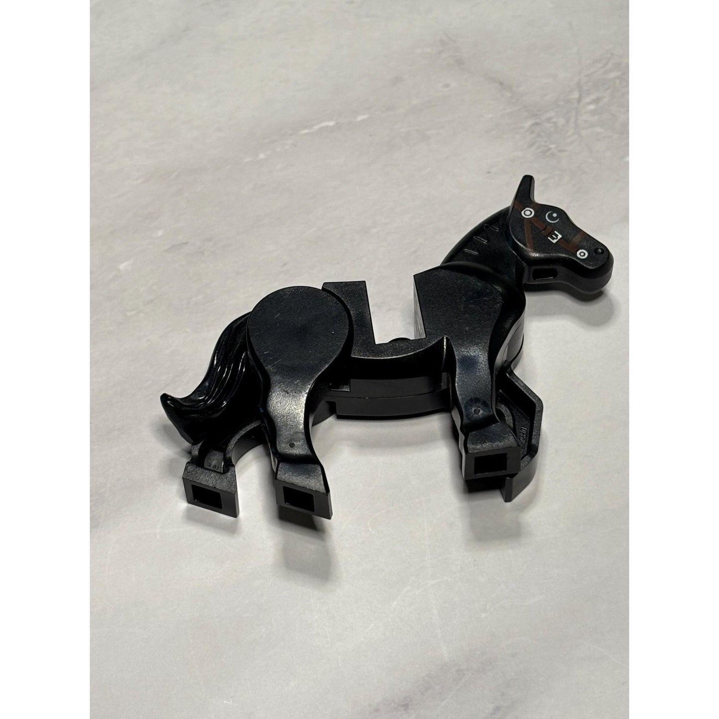 1x LEGO Horse Black Movable with Bridges Brown 79108 6037638 10352c01pb03