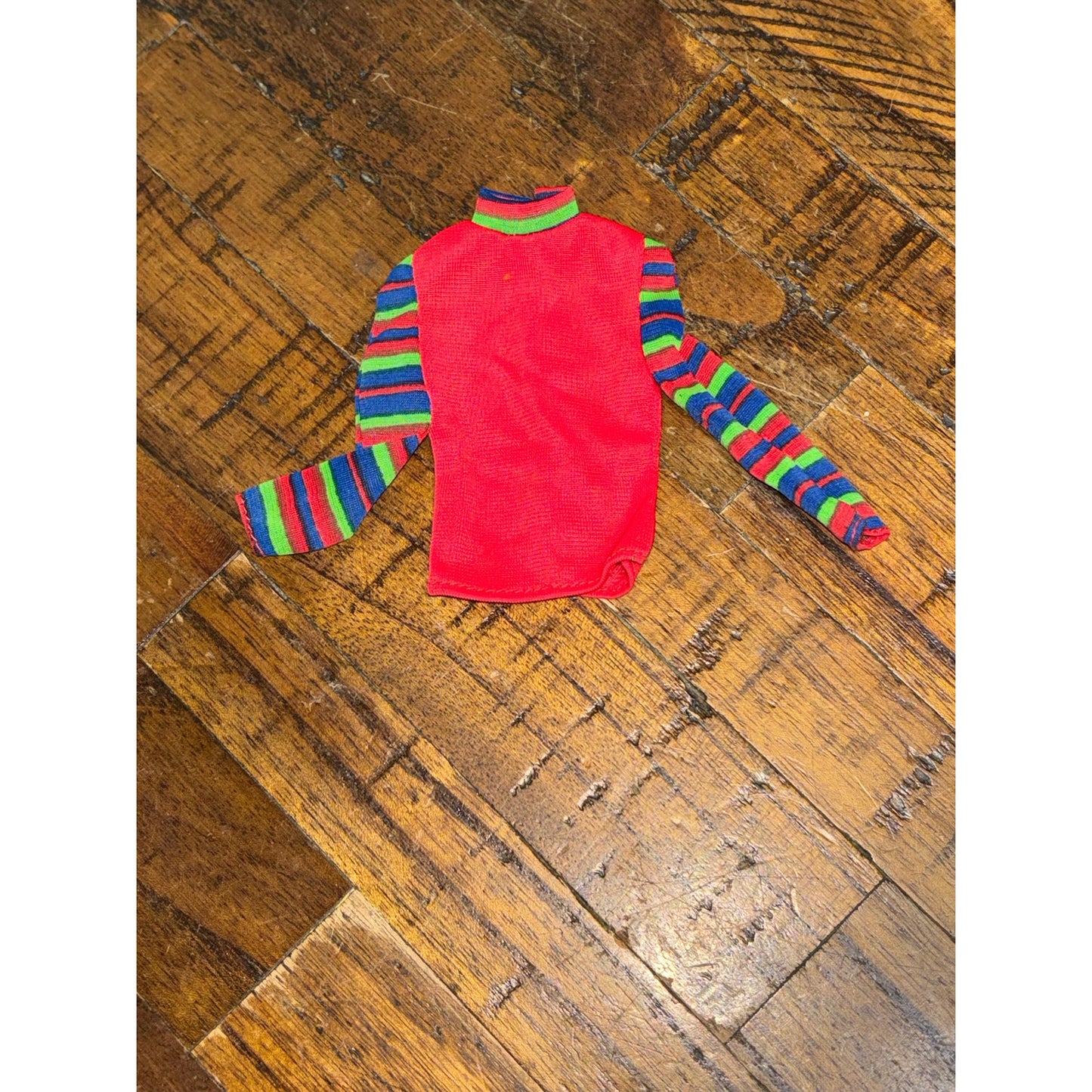 Vintage Barbie #7703 Get Ups 'n Go United Airlines Stewardess Striped Red Shirt