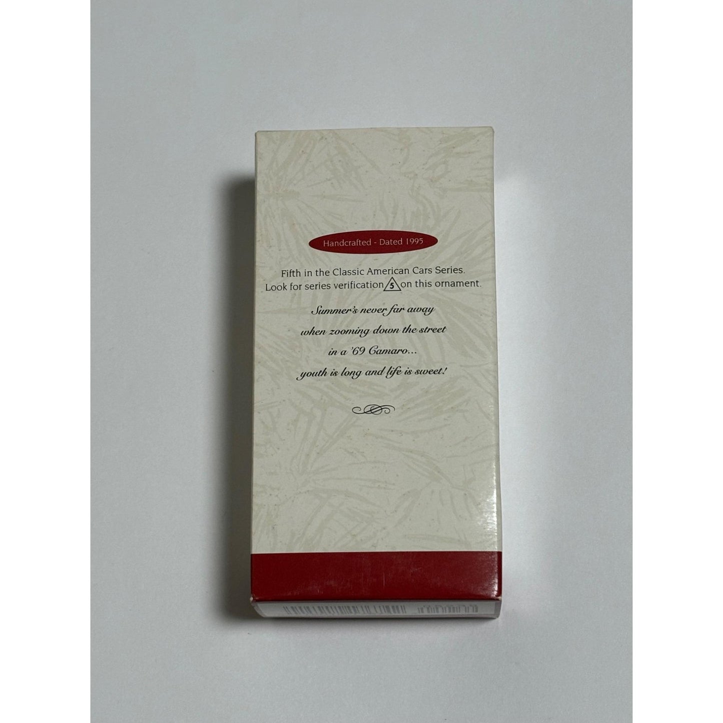 VTG Hallmark 1969 Chevrolet Camaro Classic American Cars Christmas Ornament 1995