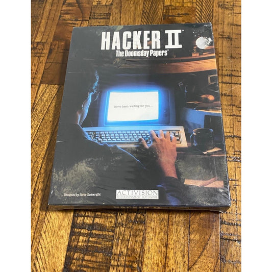 New Sealed Hacker II The Doomsday Papers Activision 1986 C64 Commodore 64/128