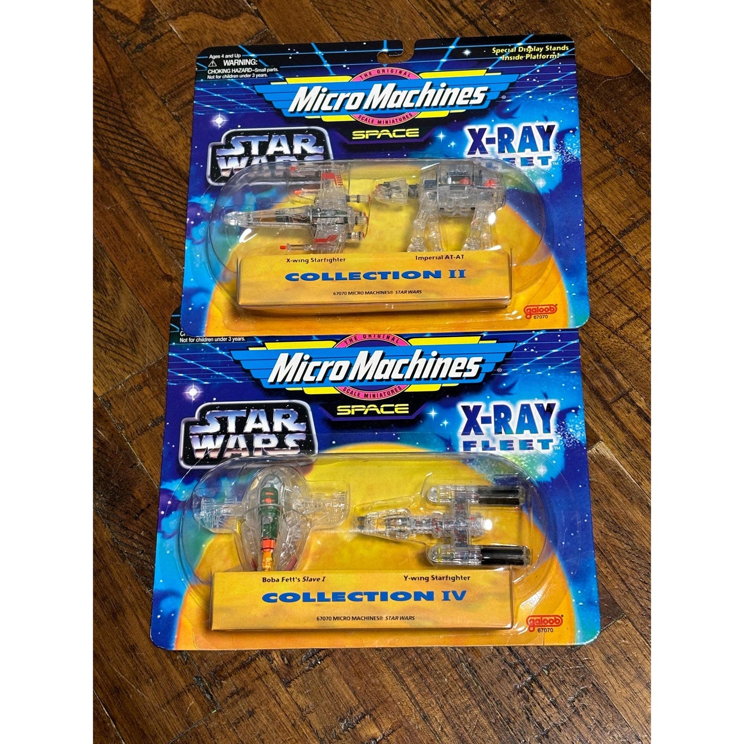 Lot of 3 Star Wars Micro Machines 2 X-ray Fleet Collection & Empire Strikes Back