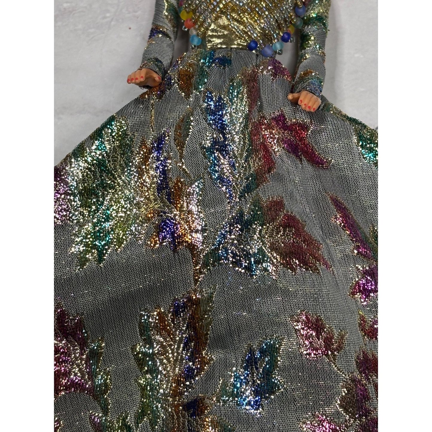 OOAK Barbie By Bruce A Nygren Custom Gown Hairdo Artist Designer Doll rainbow