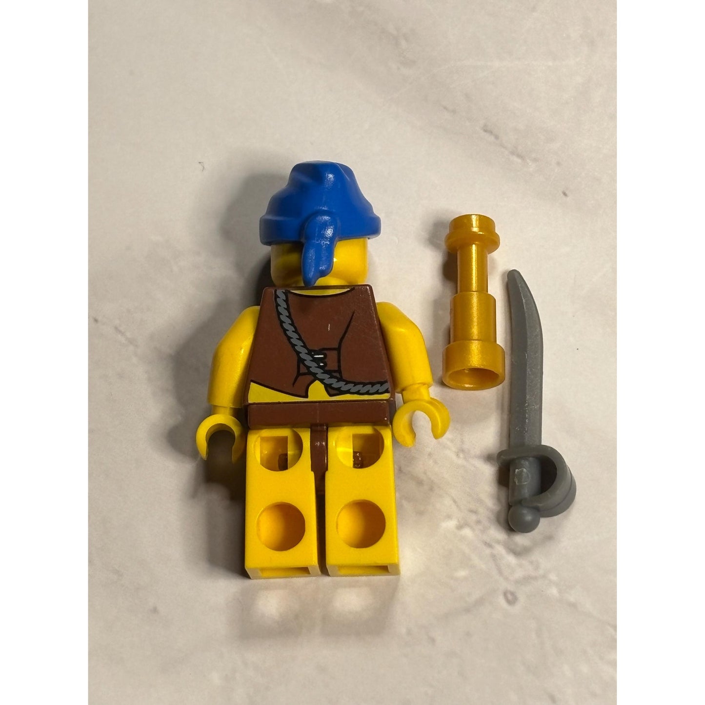 LEGO Pirates: Pirate Vest Anchor Tattoo Blue Bandana Minifigure pi100 6241